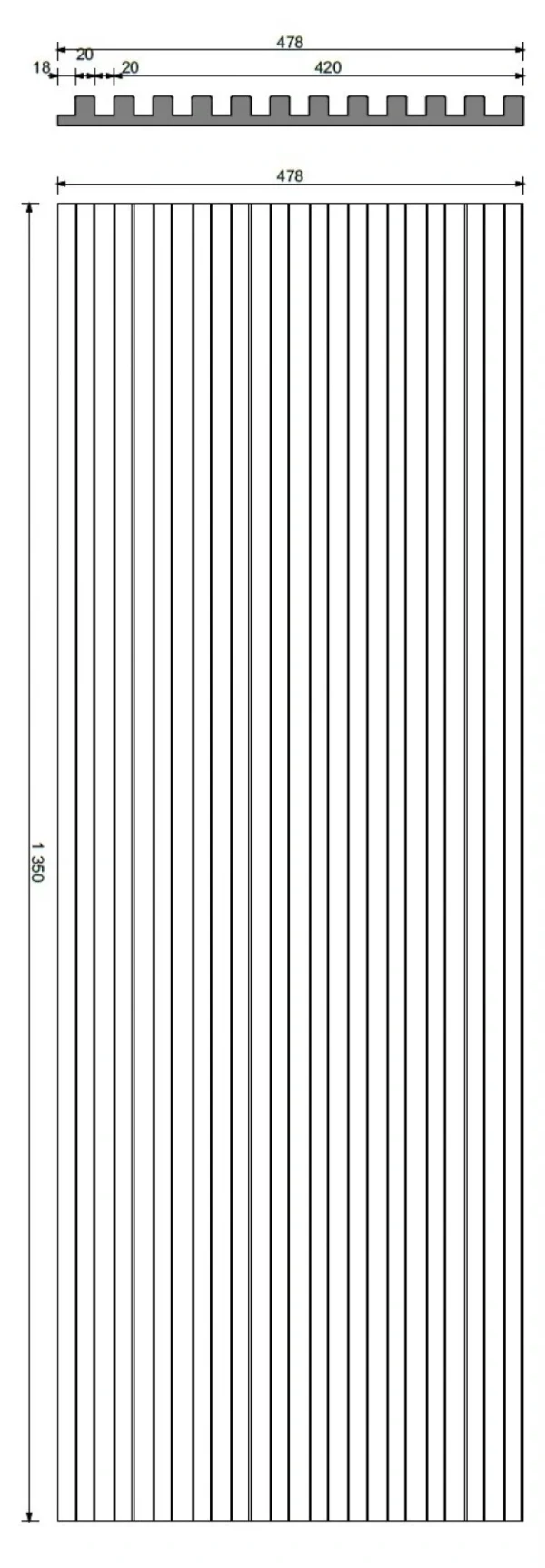 3D Wandverkleidung aus Sichtbeton PB38 1350 x 478 x 32 mm – Bild 6