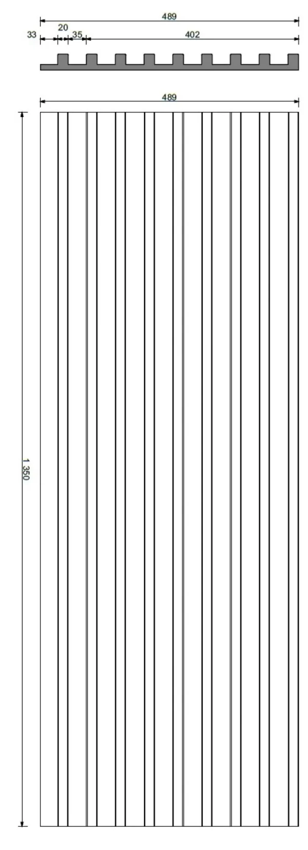 3D Klebepaneele Wand PB39 1350 x 489 x 32 mm – Bild 3