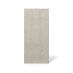 Beiges VHCT Line Akustikpaneel im Farbton Cashmere mit vertikalen Linien und unregelmäßiger Struktur. Ideal für die Wandgestaltung und Schallabsorption im Raum.