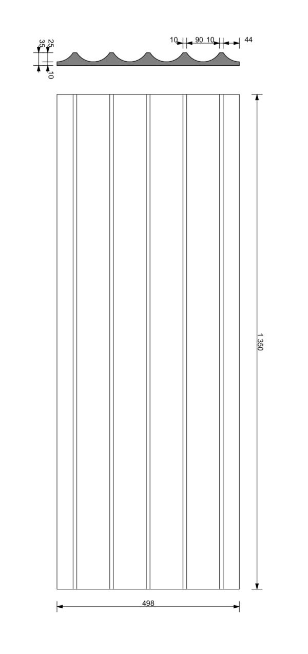 3D Wandpaneel Betonoptik PB59 1350x498x35 mm – Bild 33