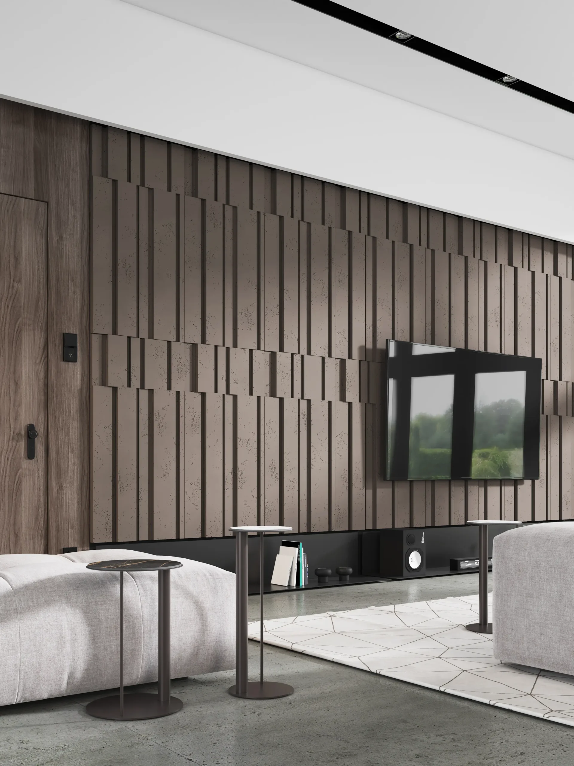 betonpaneele in braun - Wie befestige ich Wandpaneele an der Wand?