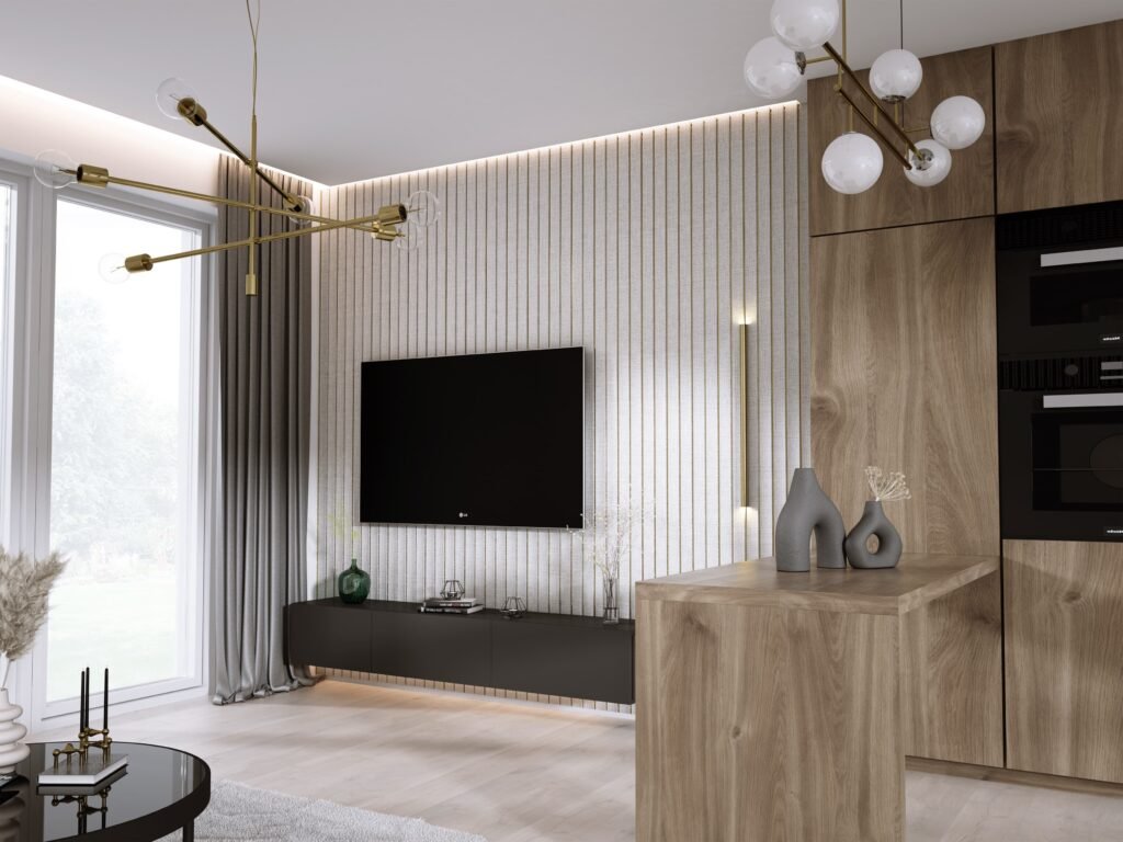 TV-Wand gestalten mit Wandpaneelen